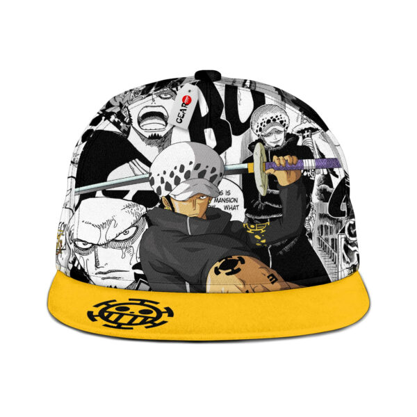 Trafalgar Law Snapback Hat Custom One Piece Anime Hat Mix Manga 1