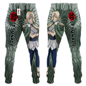 Tsunade Joggers Custom Anime Sweatpants Tie Dye Style Merch 6