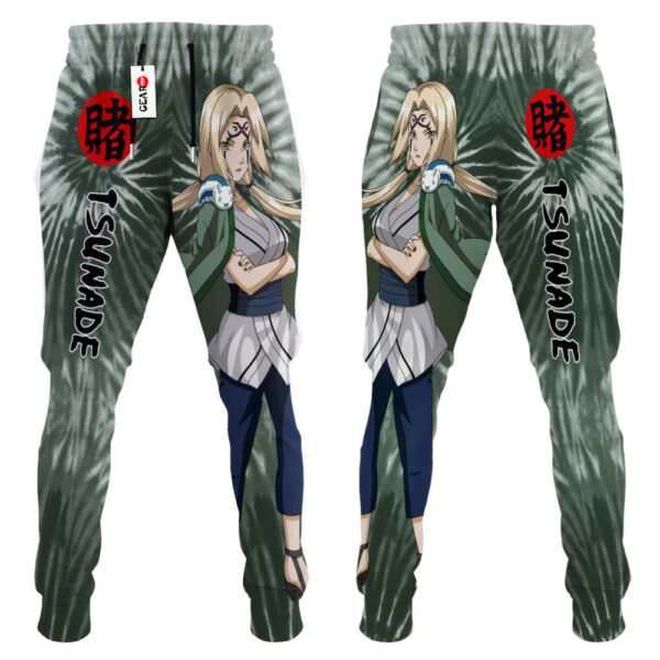 Tsunade Joggers Custom Anime Sweatpants Tie Dye Style Merch 3