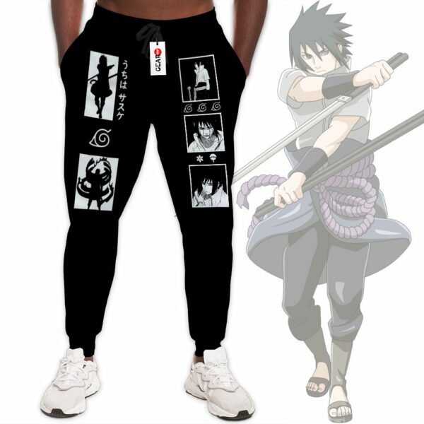 Uchiha Sasuke Jogger Pants Custom Anime NRT Sweatpants Merch 2