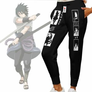 Uchiha Sasuke Jogger Pants Custom Anime NRT Sweatpants Merch 6