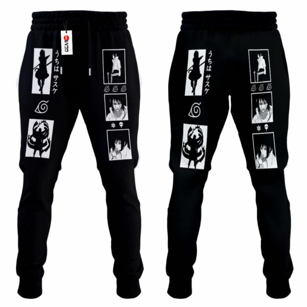 Uchiha Sasuke Jogger Pants Custom Anime NRT Sweatpants Merch 4