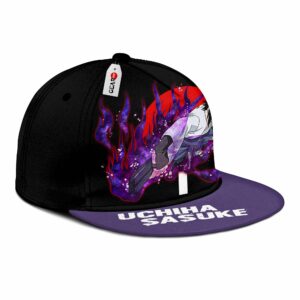 Uchiha Sasuke Snapback Hat Custom NRT Anime Hat 6