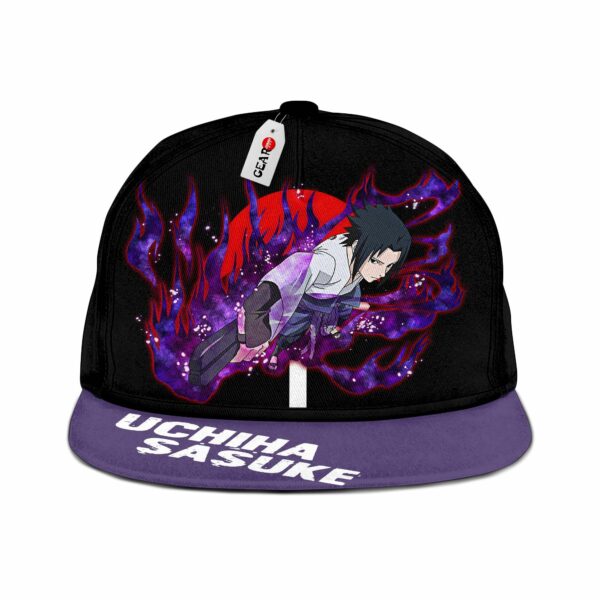 Uchiha Sasuke Snapback Hat Custom NRT Anime Hat 1