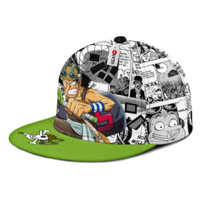 Usopp Snapback Hat Custom One Piece Anime Hat Mix Manga 6