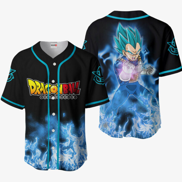 Vegeta Blue Jersey Shirt Custom Dragon Ball Anime Merch Clothes 1