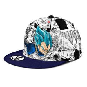 Vegeta Blue Snapback Hat Custom Dragon Ball Anime Hat Mix Manga 6