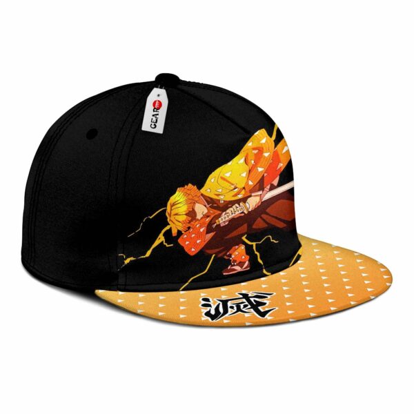 Zenitsu Cap Hat Thunder Breathing Kimetsu Anime Snapback 2