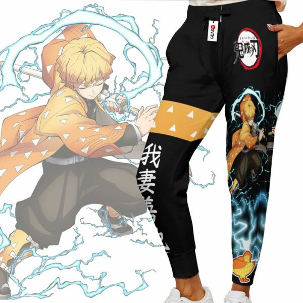 Zenitsu Jogger Pants Custom Anime Kimetsu Sweatpants 2