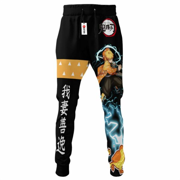 Zenitsu Jogger Pants Custom Anime Kimetsu Sweatpants 3