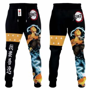 Zenitsu Jogger Pants Custom Anime Kimetsu Sweatpants 7