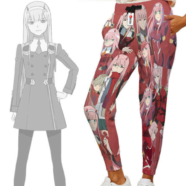 Zero Two Joggers Custom Anime Darling In The Franxx Sweatpants For Otaku 2