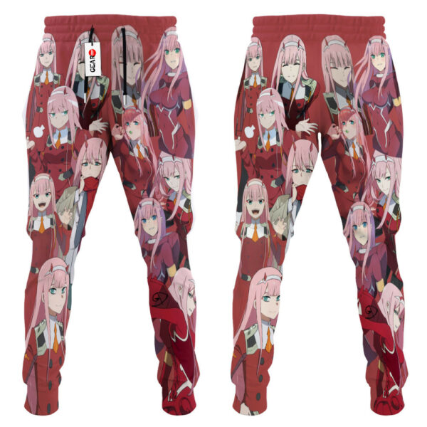 Zero Two Joggers Custom Anime Darling In The Franxx Sweatpants For Otaku 4