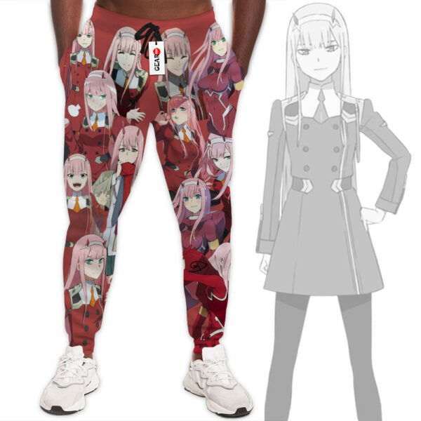 Zero Two Joggers Custom Anime Darling In The Franxx Sweatpants For Otaku 1